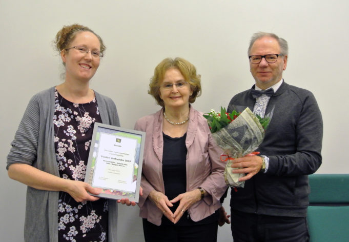 Vuoden vanhusteko -palkinto 2019 myönnettiin Hyvinvointiasema Sarastukselle Inkeroisiin.
