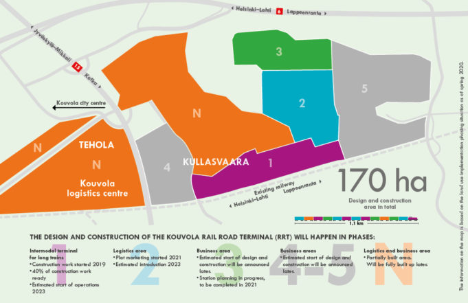 Kouvola RRT logistics area map 2023