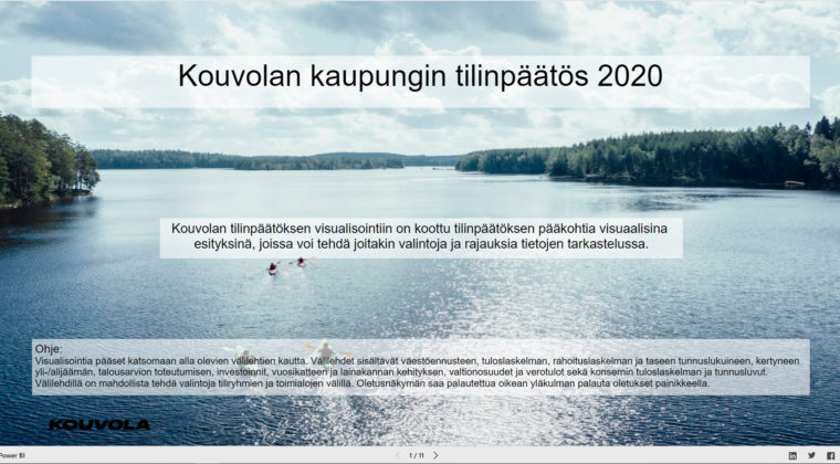 Tilinpäätöksen visualisointi kuva järveltä