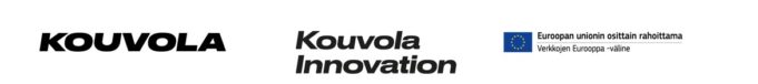 Kouvolan kaupungin, Kouvola Innovationin sekä Euroopan unionin logot.
