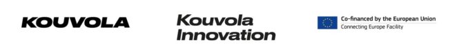 Logos of Kouvola city, Kouvola Innovation and EU.