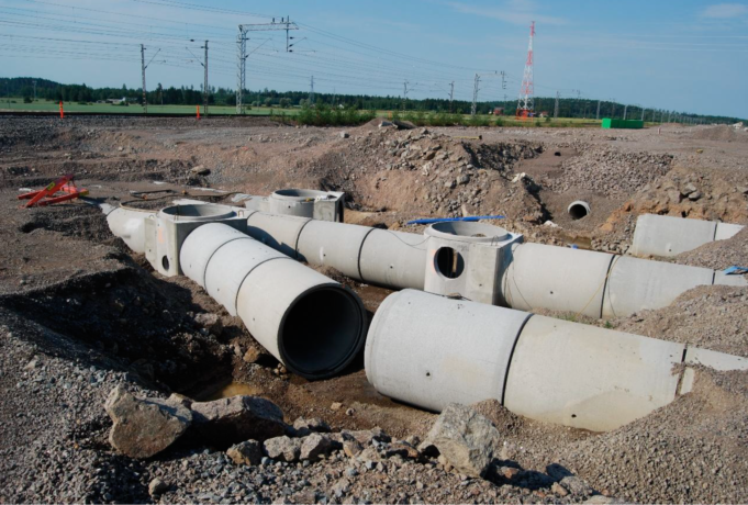 Kouvola RRT hulevesiputkia heinäkuussa 2021