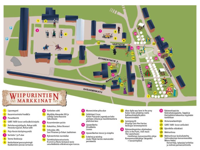 Wiipurintien markkinoiden karttakuva.