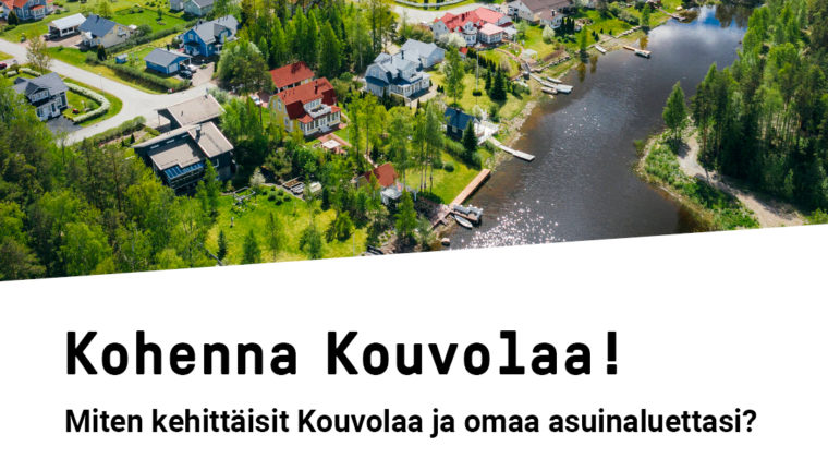 Ilmakuva Kouvolasta, vastaa kyselyyn