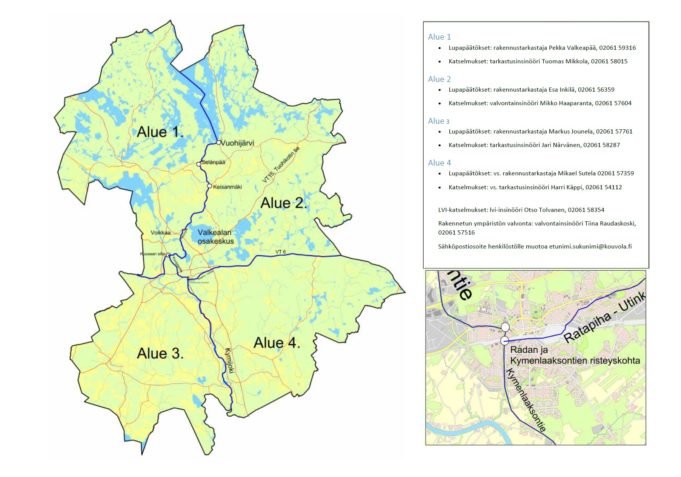 Rakennusvalvonnan aluejakokartta