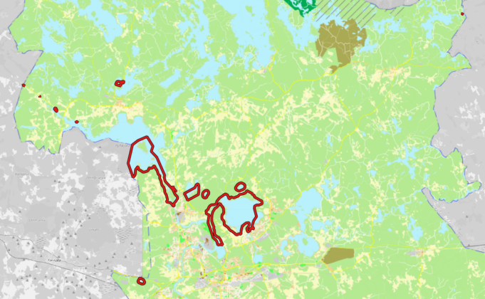 Kymijoen pohjoisosan kaava-alueen rajaus