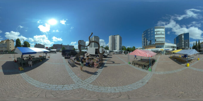 Aurinkoinen 360 kuva Kauppatorilta.
