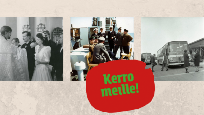 Kolme vanhaa valokuvaa ja näkyvä teksti kerro meille!