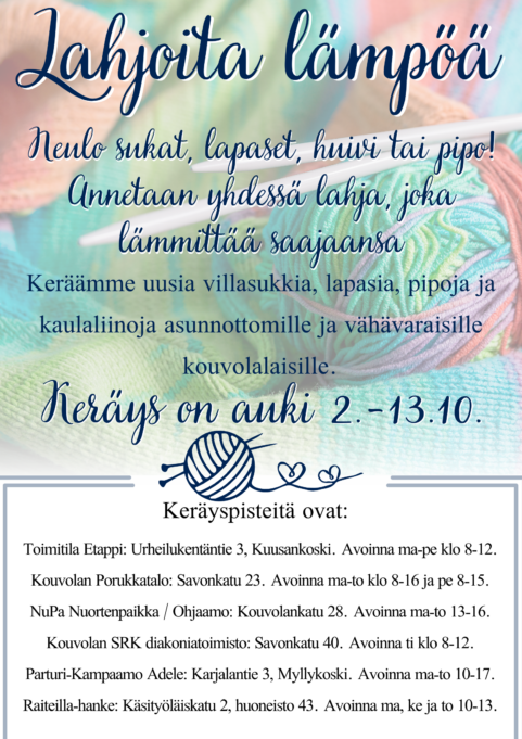 Lahjoita lämpöä keräys