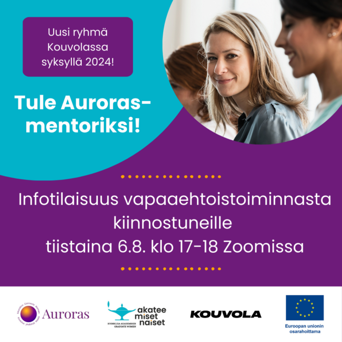 Tule Auroras-mentoriksi mainoskuva