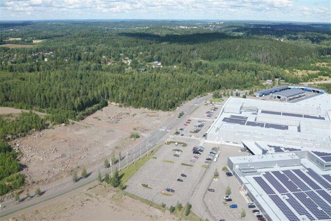Viistoilmakuvakuva Tervaskankaan yritystonteista